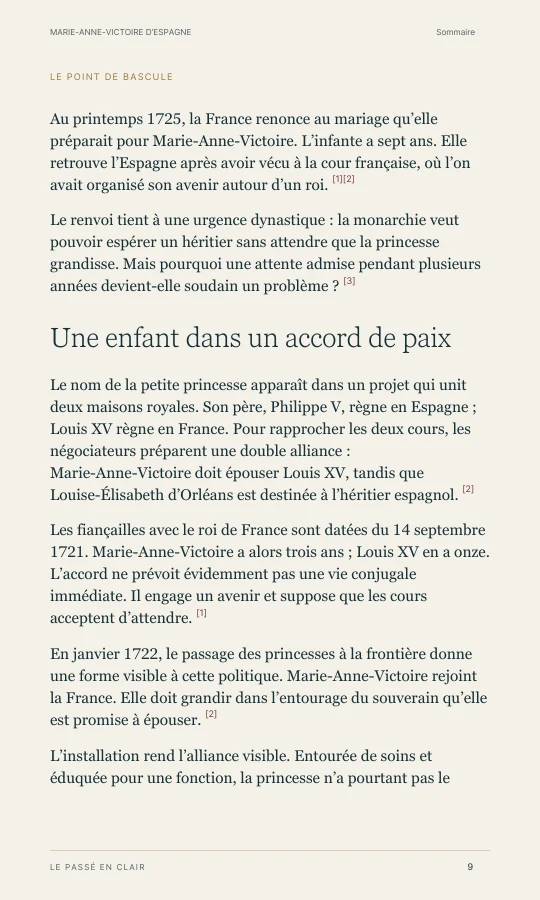Page 9 : le récit et ses références